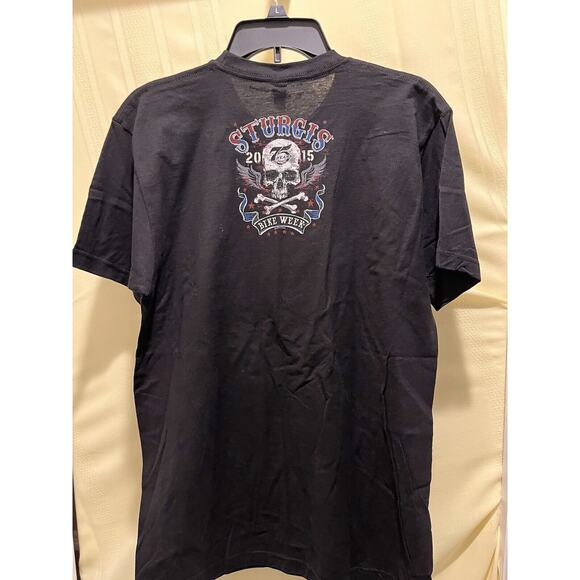 2015 Sturgis 75th Anniversary T Shirt Motorcycle Rally South Dakota‎ Size Large - Picture 7 of 7